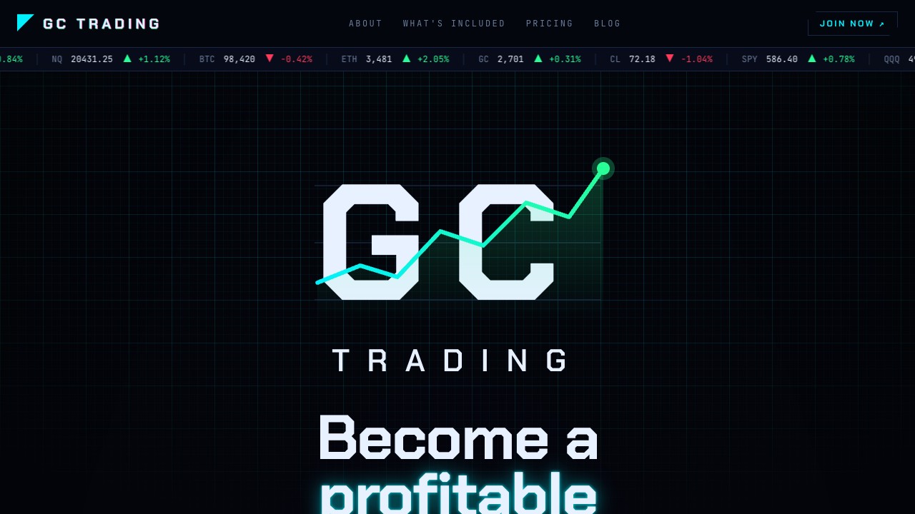 GC Trading website by M Studio